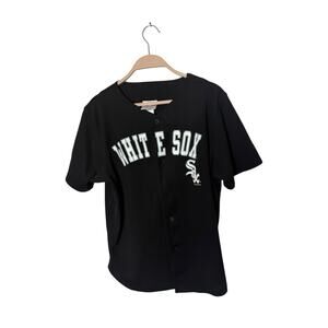 Vintage Chicago White‎ Sox Frank Thomas Black Jersey Boys XL 18 mighty mac read